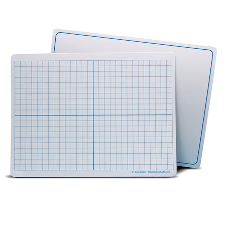 Flipside Dry Erase Learning Mat, Two-Sided XY Axis/Plain, 9in x 12in, 12PK 11001